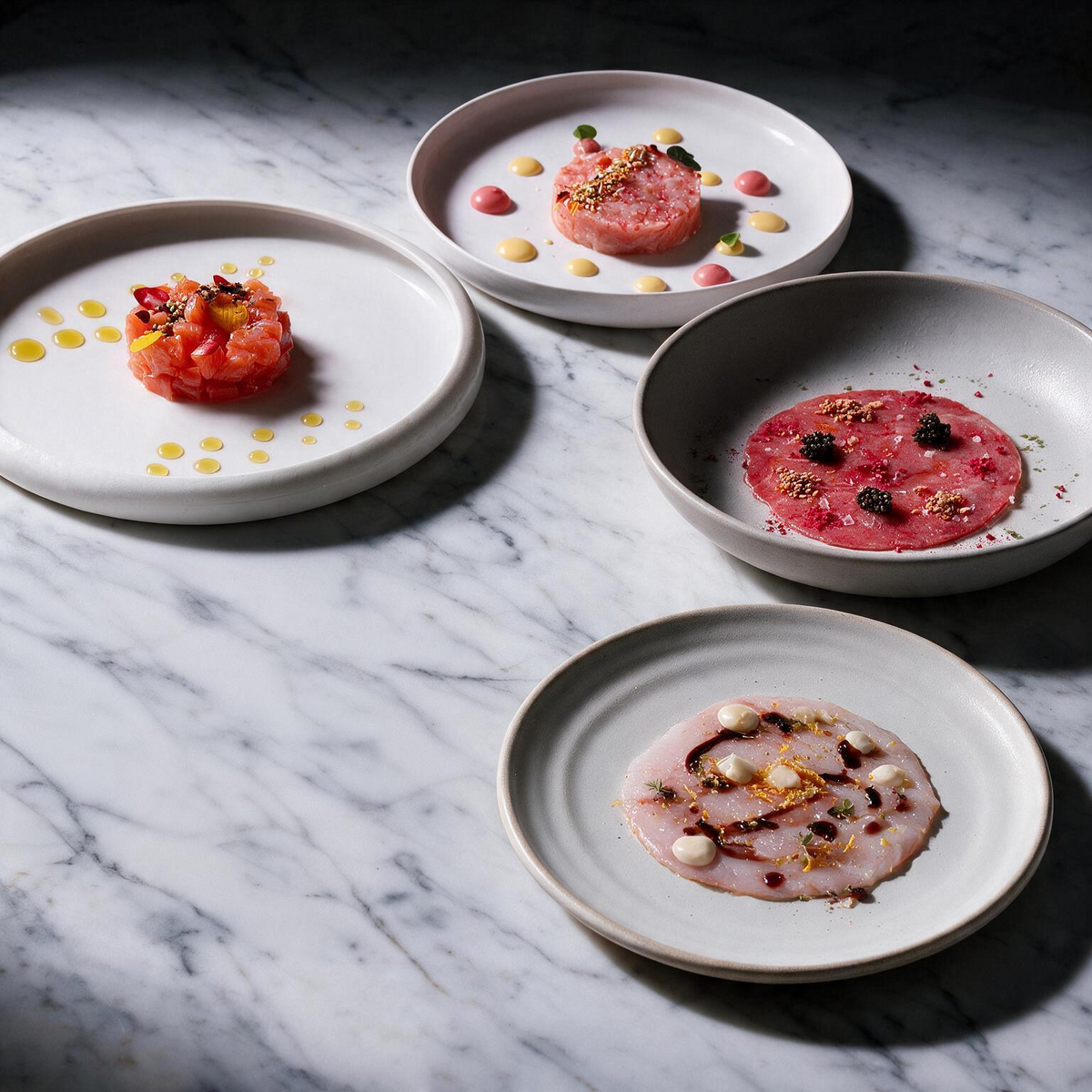 Mix Carpacci e Tartare - Gambero Rosso di Mazara, Salmone e Chutoro